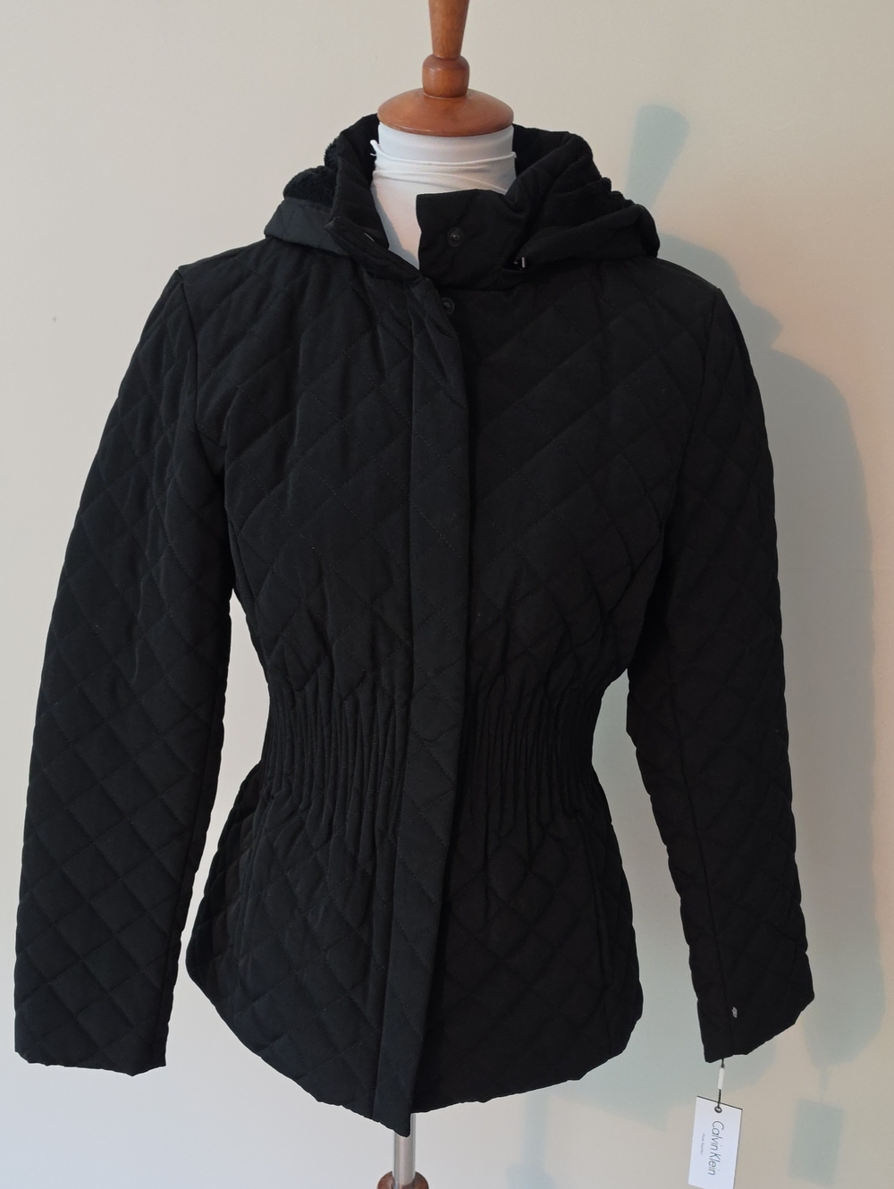 Calvin Klein  Quilted Black Full Zip  Jacket Water Repellent